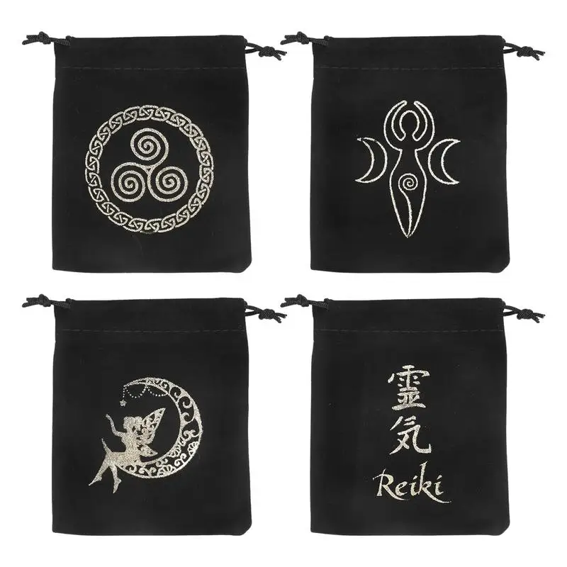 

Tarot Card Storage Bag Rune velvet Drawstring Pocket Case mini dice holder Board Game Tarot Cards Holder Pouch For Tarot Lover