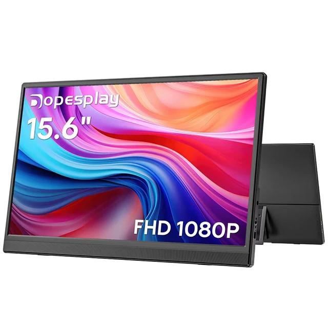 Dopesplay 15.6 inch Portable monitors For Laptops FHD IPS 1080P External Screen Extender for MAC Windows Phone Games Extended