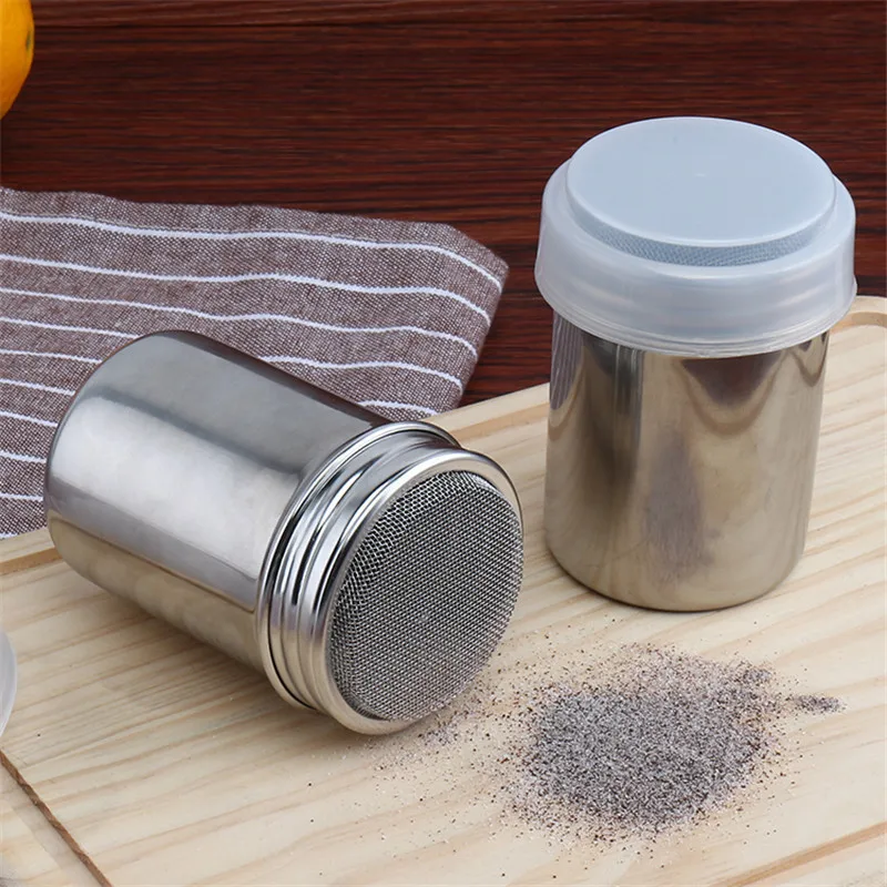 Tamis Farine & Sucrier En Poudre – Distributeur Cuisine Avec Couvercle (7x11.4 Cm)