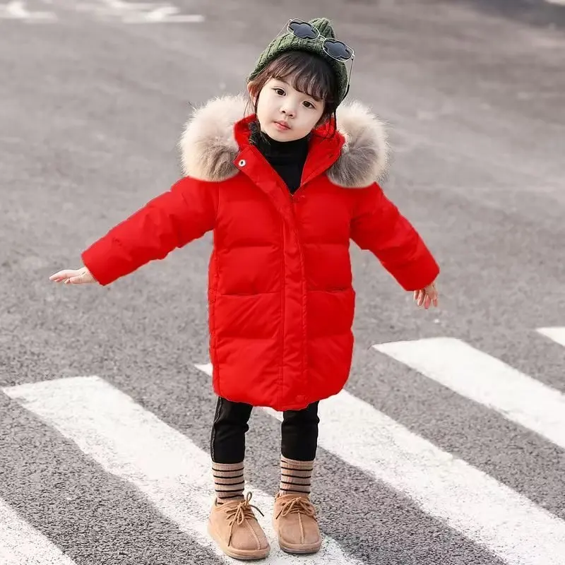 Down Jacket Waterproof Hooded for Girls Winter