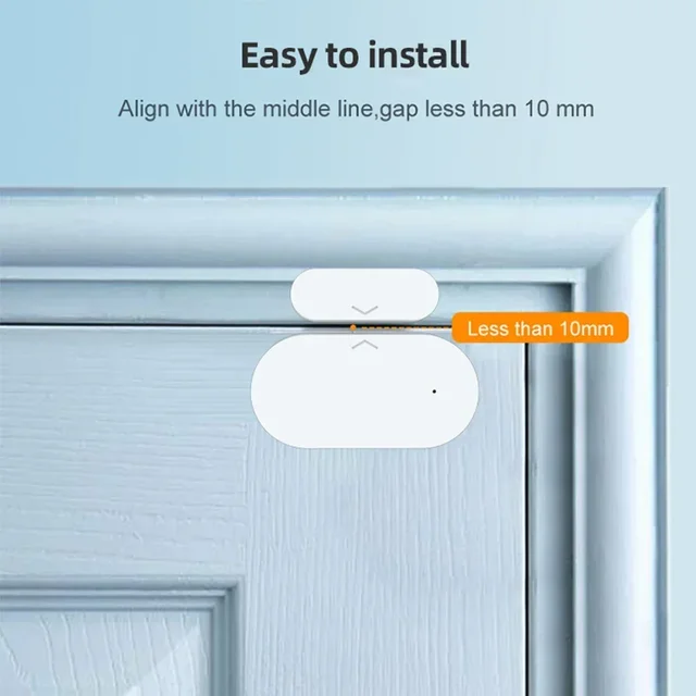 Tuya Zigbee Door Window Sensor A Burglar Alarm Smart Home Automation Security Protection Smart Life Work with Alexa Google Home 5