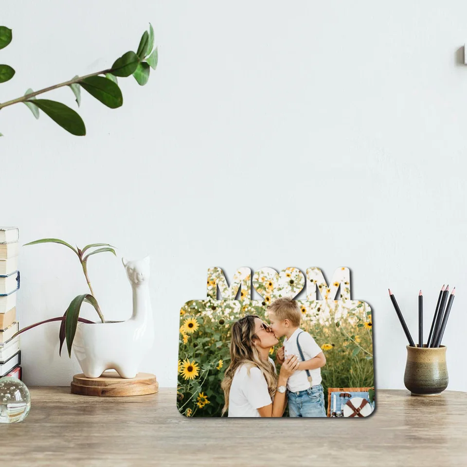 Cornice Per Foto Personalizzata In Metallo – Stampa Su Alluminio Con Base In Bambù – 15x20 O 15x25 Cm