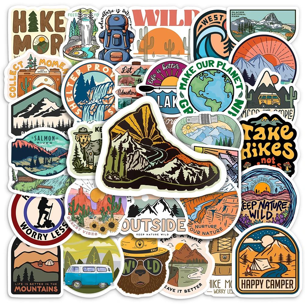 Outdoor Hiking Stickers Pack 2