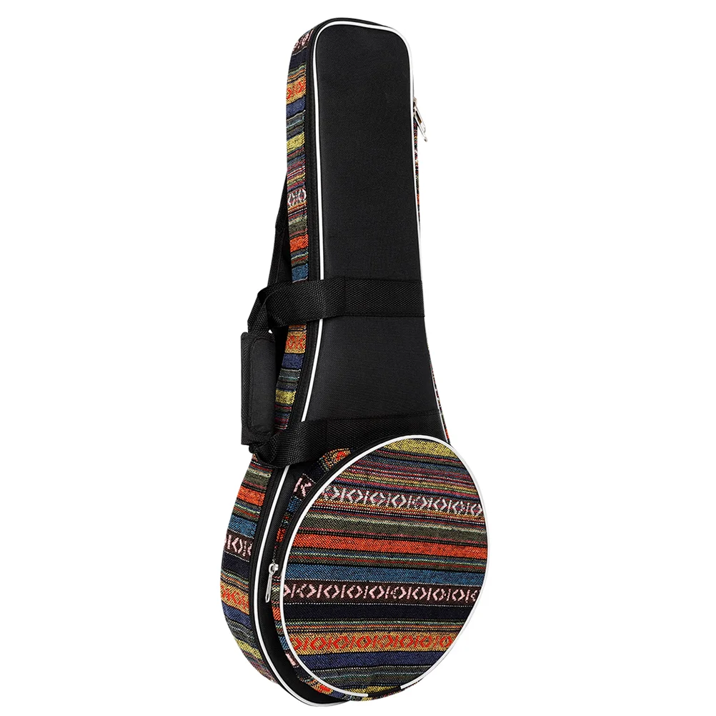 

Mandolin Gig Bag Deluxe National Style Exquisite Thick Handbag Backpack