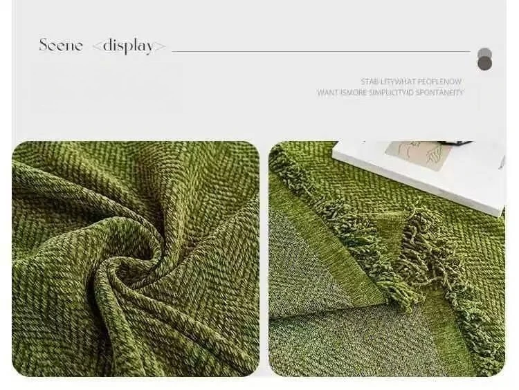 Minimalist Herribone Style Chenille Sofa Towel image 6