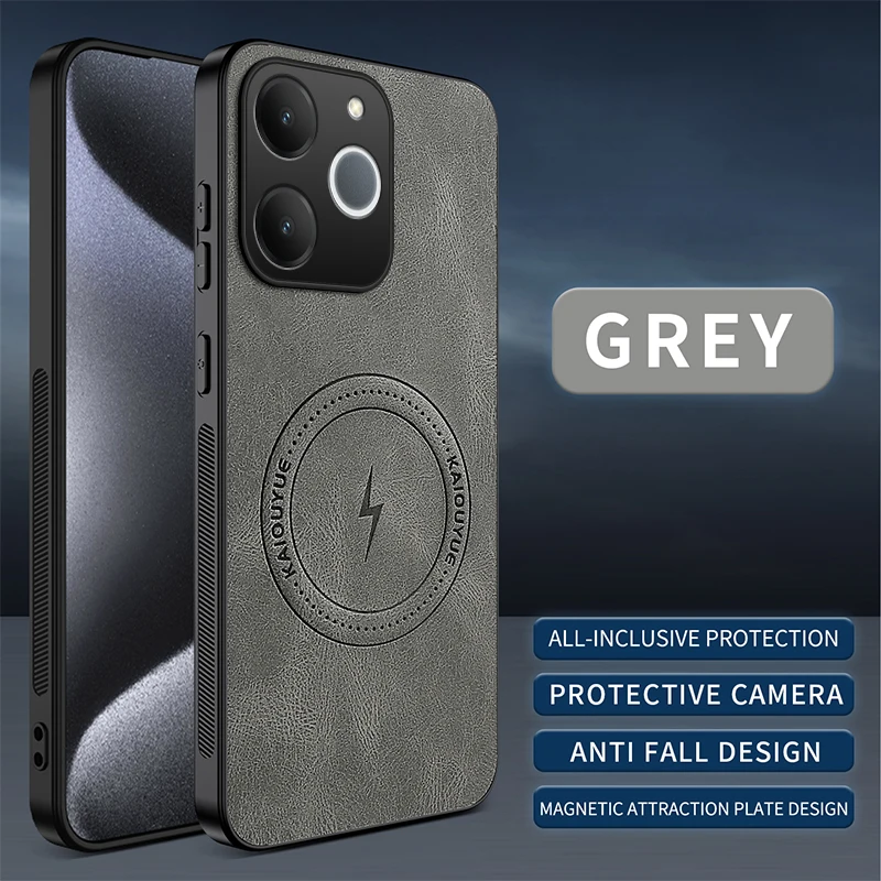 Leather Shockproof Armor Case with Magnetic Protection - Drop Proof Phone Case