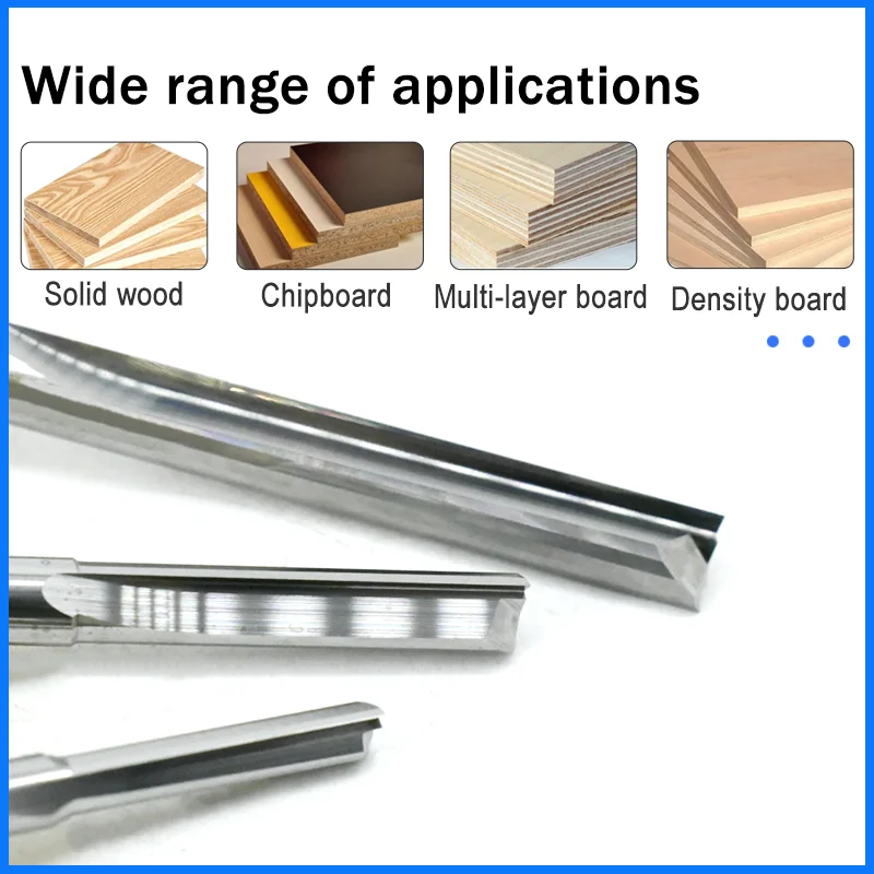 5pcs/lot 3.175/4/5/6mm shank Straight Slot End Mill 2 Flute Tungsten Carbide Router Bit Woodworking Cutter Machine Milling Tool