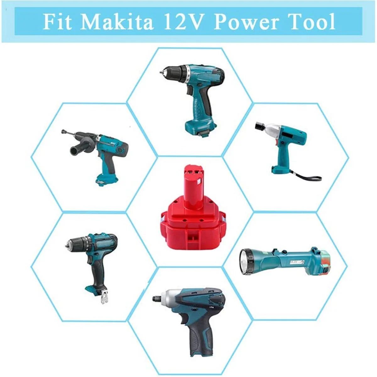 Replacement Battery for Makita 12V 3.0Ah/4.0Ah NiMH Rechargeable Power Tools, power tool battery