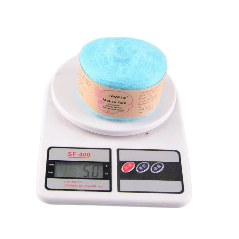 TPRPYN 1Pc 50g Mohair Silk Yarn for knitting Thin Crochet yarn Wool lana knit Yarn Acrylic Plush puffy fluff line thread