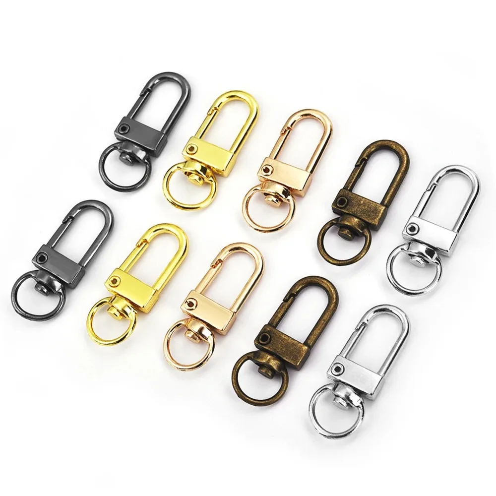 10 pz moschettone metallo moschettone chiusura ganci oro argento borsa fai da te accessori per bagagli gioielli fai da te trovare forniture portachiavi