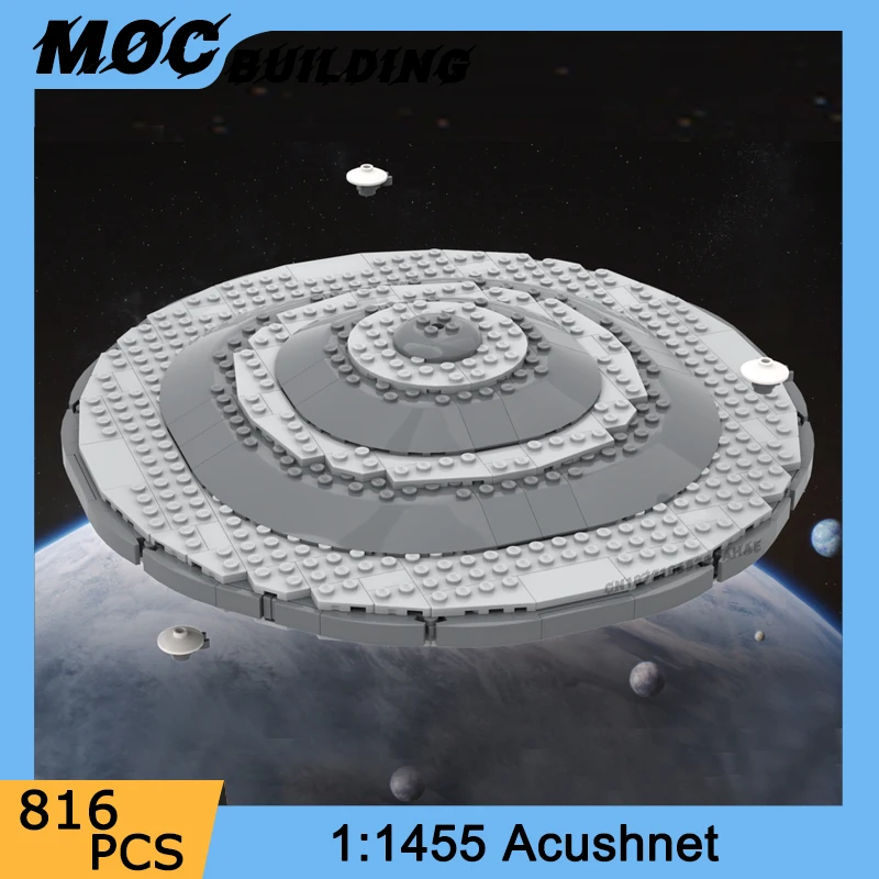 Moc Space Military Movie Series 1:1455 Acushnet Flagship Model Building Blocks Imperial Star Destroyer Battle Bricks Toys Gifts