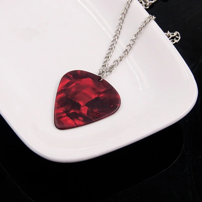 Explosion Unique Season 4 Eddie Guitar Pick Necklace Heart-Shaped Ruby Pendant Birthday Anniversary Gift 5