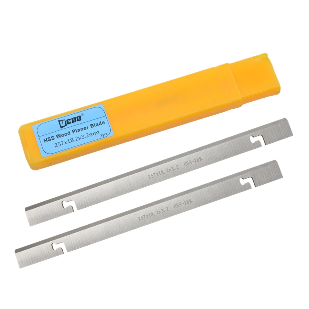 UCDO 257mm HSS Thickness Planer Blade 257x18.2x3.2mm Wood Planer Knife MacAllister COD1500PT Woodworking Tools Accessories
