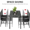 Dining Table Set for 4, Space Saving Kitchen Table and Chairs Set of 4,5 Piece Modern Dining Room Table Set with Faux Marble Top 5