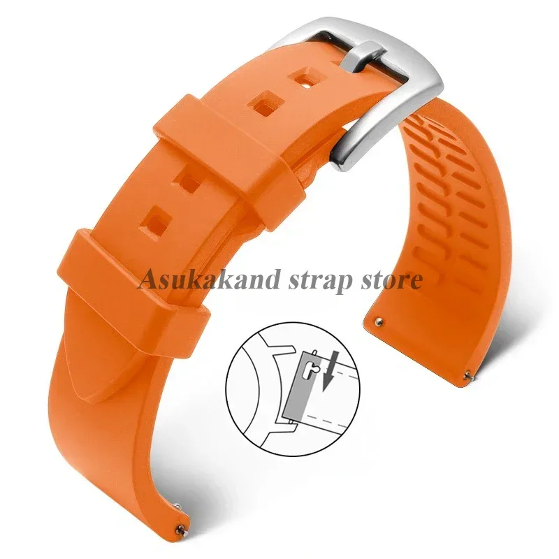 Quick Release Silicone Watch Band - Versatile Rubber Strap