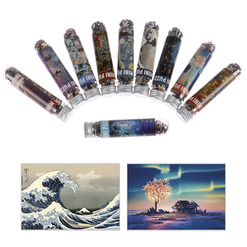 

10 видов пейзажей, картина маслом «Звезды», «Старый мастер», развивающая игрушка для взрослых и детей, 150 шт., мини-головоломки