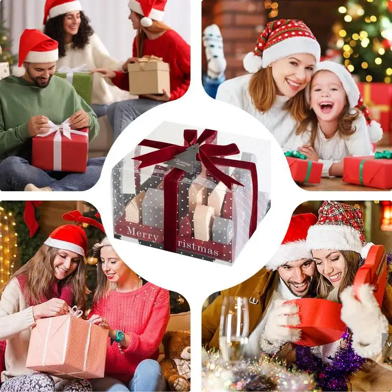 25Pcs Christmas Advent Calendar Boxes Gift Candy Box To Fill Countdown Advent Calendars Small Gifts Wrapping Box Xmas Decor