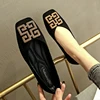 Flat Shoes for Women's Spring New Square Toe Versatile Shallow Cut Low Heel Women's Shoes Loafers Women Large Size 44 45 46 1