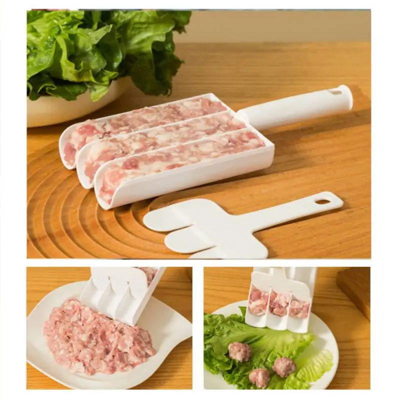Meatball Maker Plastic 1 3 4 Rows Homemade Lean Meatball Fish Ball Tool