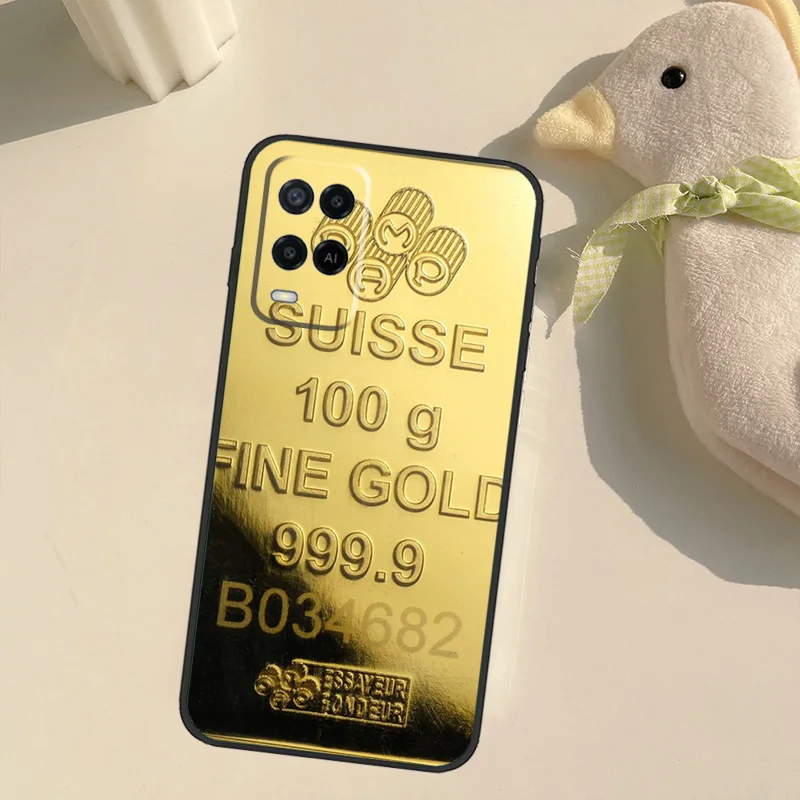 Switzerland Fine Gold Phone Case For OPPO A74 A54 A94 A15 A3S A5S A52 A72 A83 A91 A93 A5 A9 A31 A53S 2020 Coque