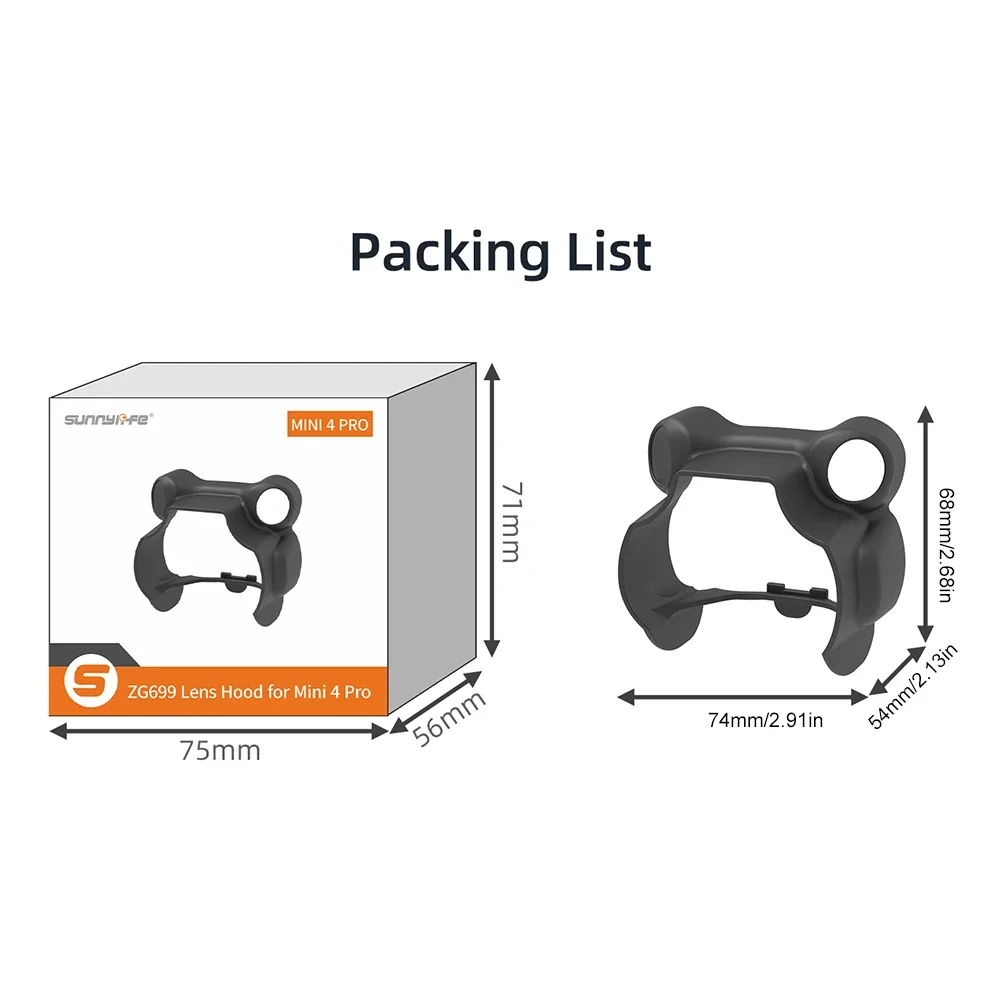 For DJI Mini 4 Pro Drone Hood Drone Accessories Enhanced Protection Lens Hood Precise Molded Fit Excellent Light Blocking