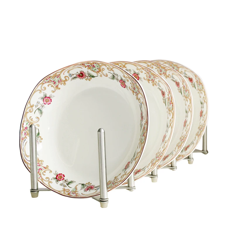 4pcs set, 8inch, fine bone china food serving dishes, ceramic dinner plates set, dish plate for et party, salad servies set