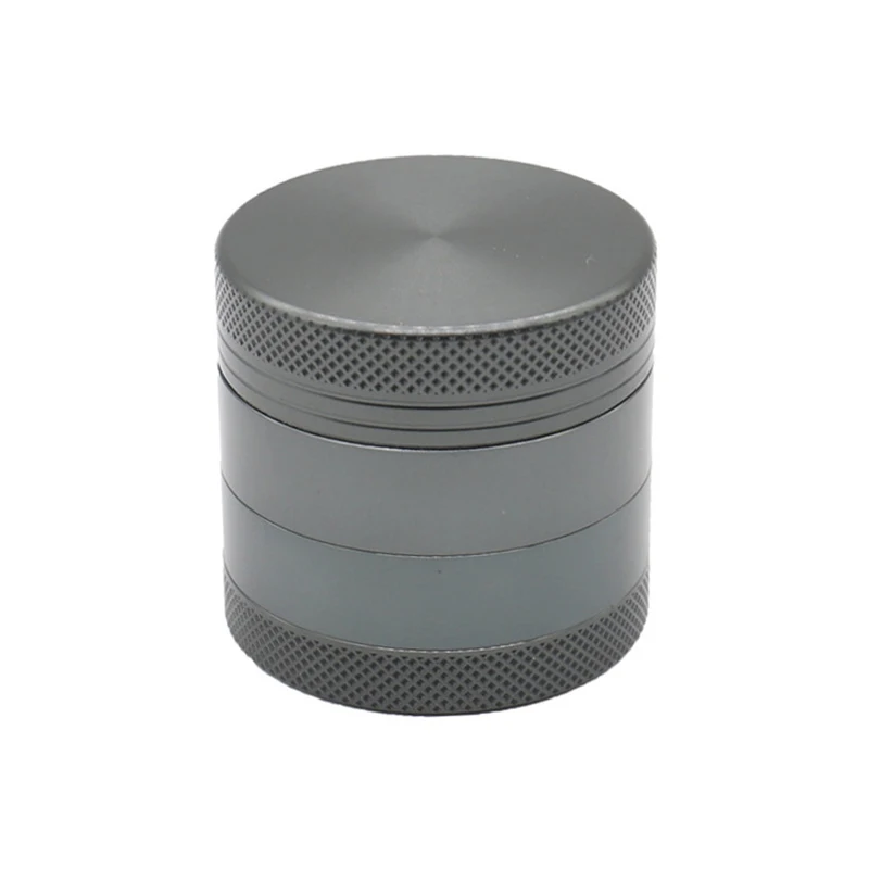 Black 4 Layers Aluminium Herb and Spice Grinder 40mm Grinder Metal with Scraper Portable Food Mill Zinc Alloy Smooth Grinding