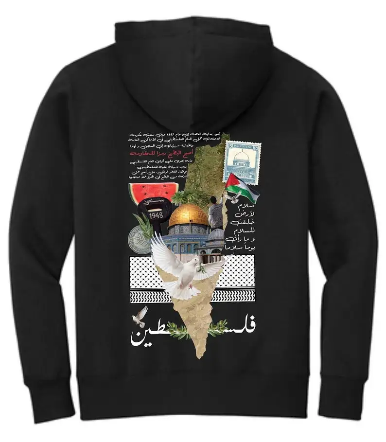 Palestine Flag Story Vintage Logo Palestine Lebanon Sweatshirt Freedom Flags Unisex Hoodie Arabic Calligraphy Graphic Hoodies 2