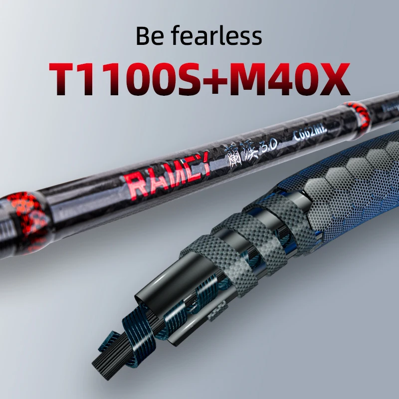 Canne FISHINGFANS RANCY 3.0 T1100S haut carbone avec guides Fuji Fazlite - L ML M haute sensibilité