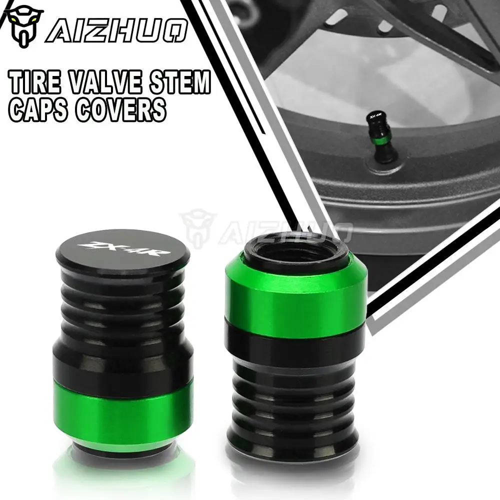 

New ZX-4R Motorcycle Accessories Wheel Tire Valve Stem Caps Airtight Covers For Kawasaki ZX4R 2023 2022 ZX-4R ZX 4R