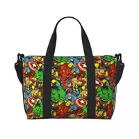 Custom Superhero Spider Man Tote Bag Women Big Capacity Gym Beach Travel Bags 1