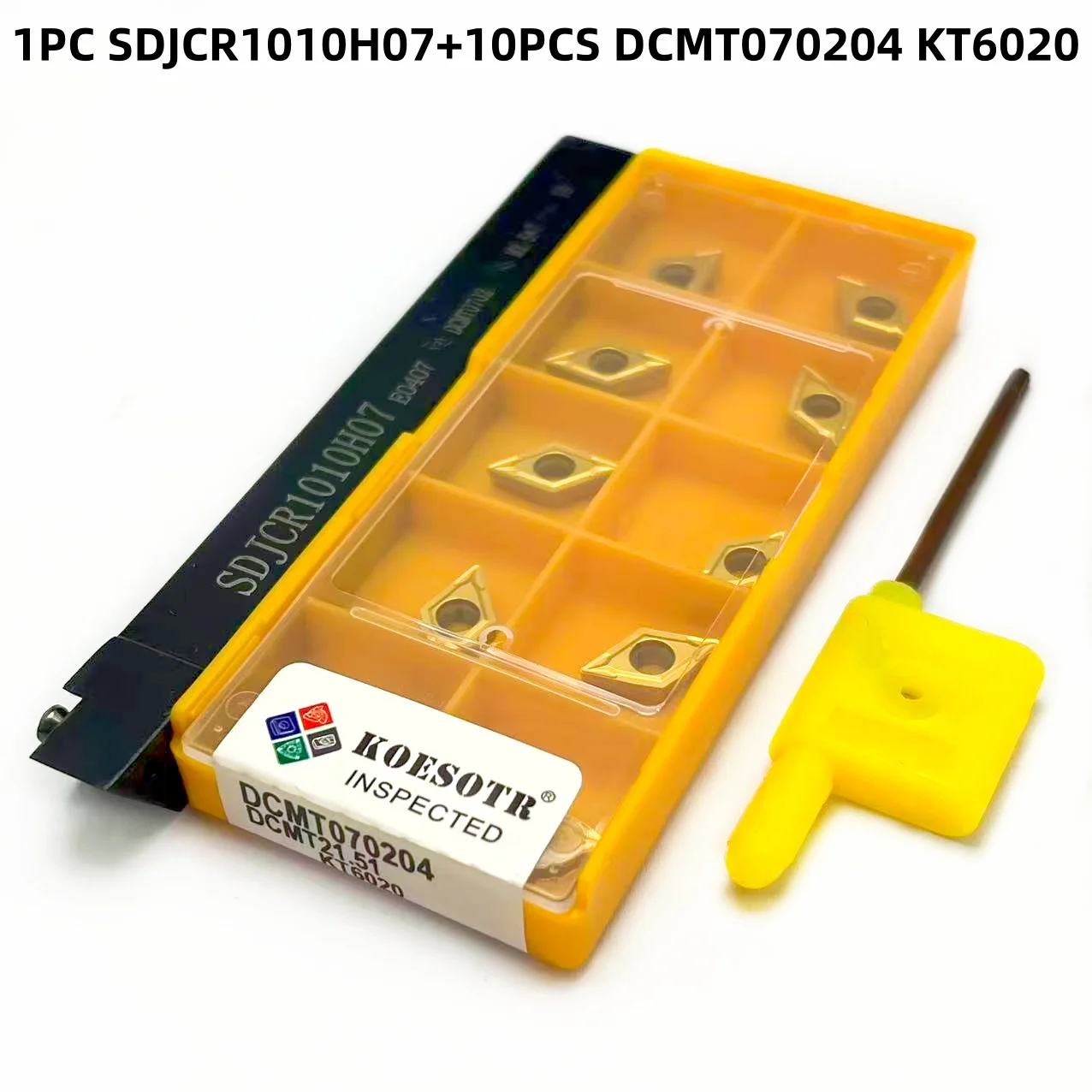 Porte-outil De Tour SDJCL1212H07 – Main Gauche – Tige 12x100 Mm – Avec Insert DCMT070204 – Pour Tournage Externe