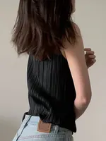 Gilet plissé Miyake élégant et tendance, couleur unie, col semi-montant, sans manches, pour femme, nouvelle collection été 2026, respirant 2