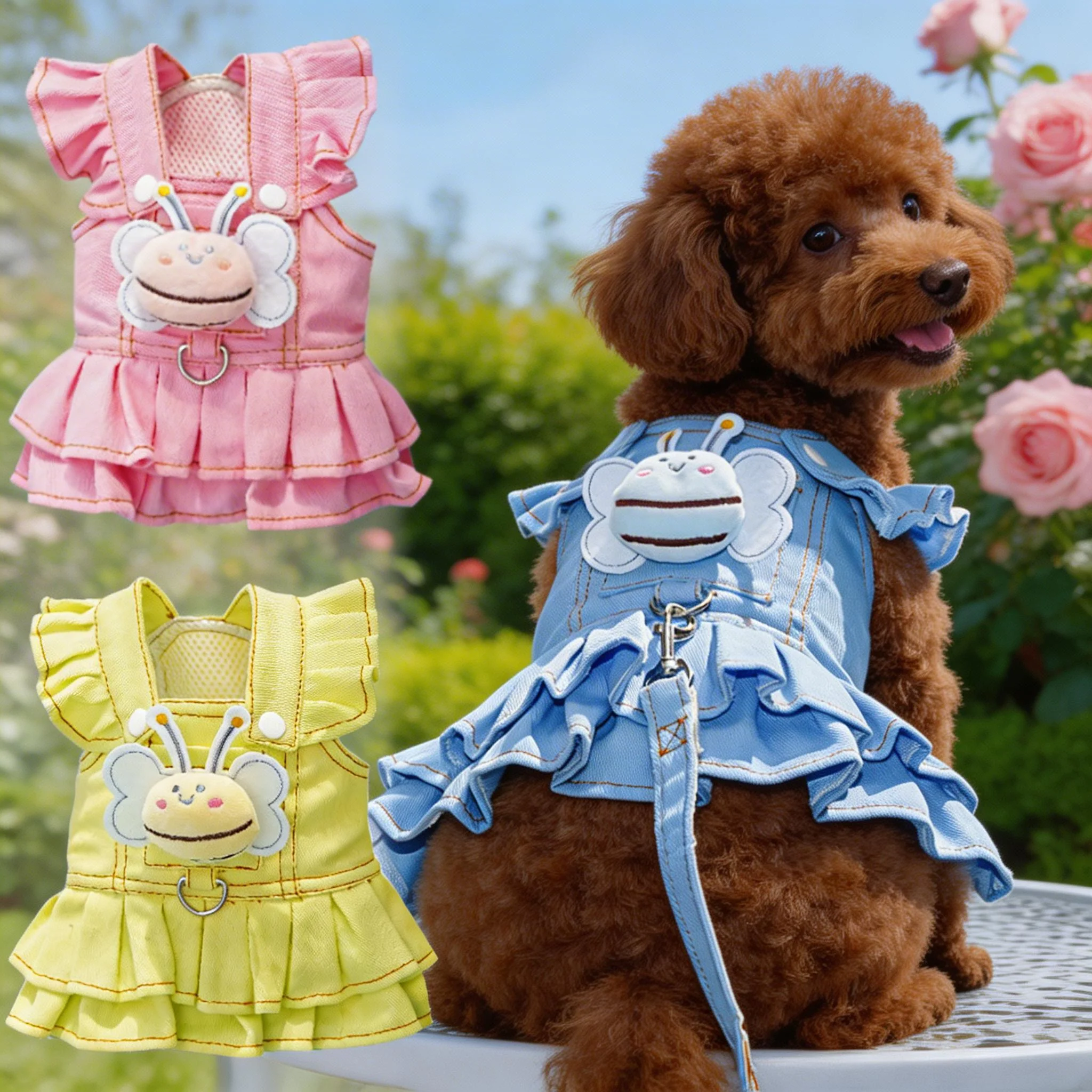 Classic Denim Vest For Dogs Cats - Soft Jean Sleeveless Top For Small Puppy Kittens, Trendy Casual Pet Clothes, Cute Outffits_voghion.com