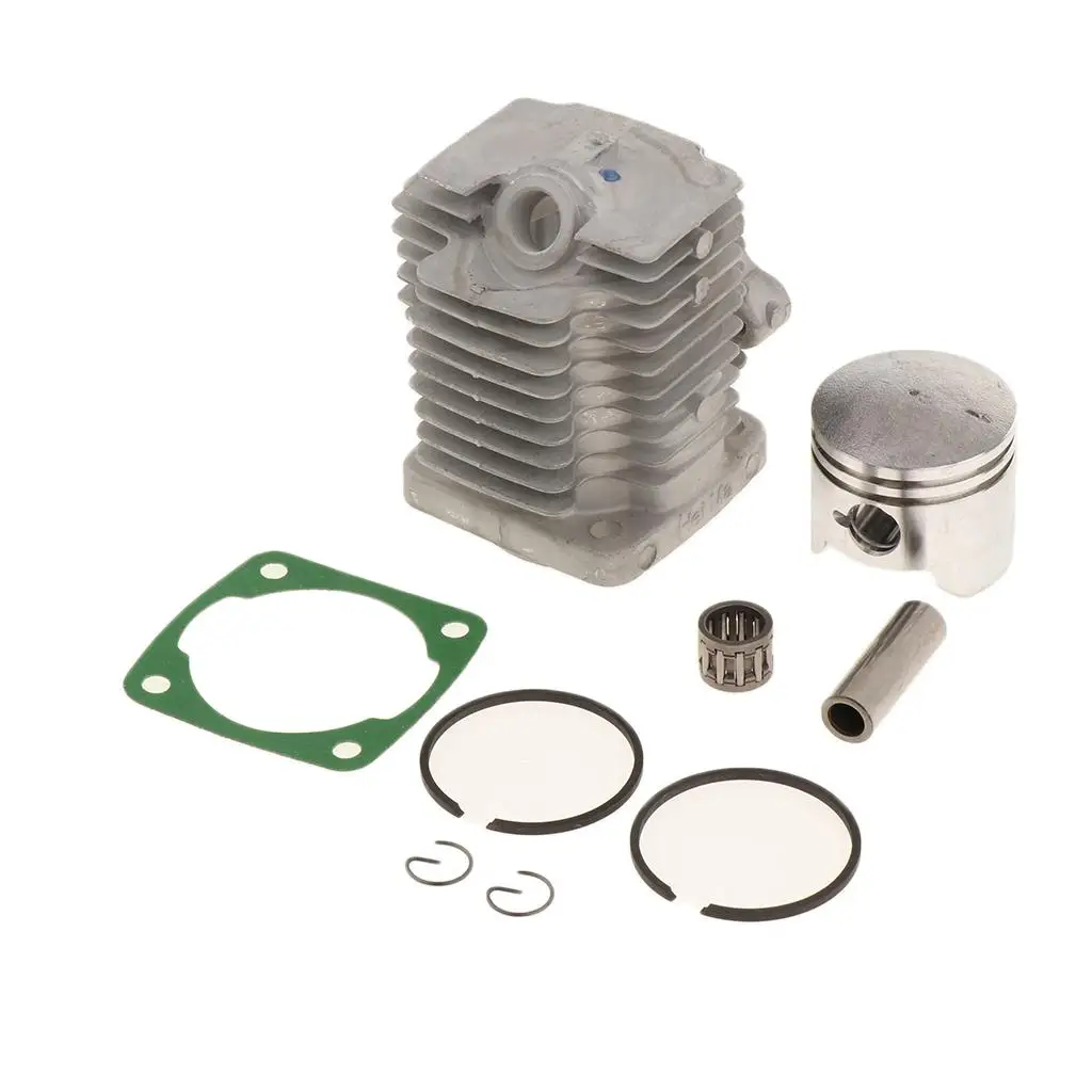 Cylinder Head Piston with Rings Pin Clips for 49cc 2 Stroke Engine