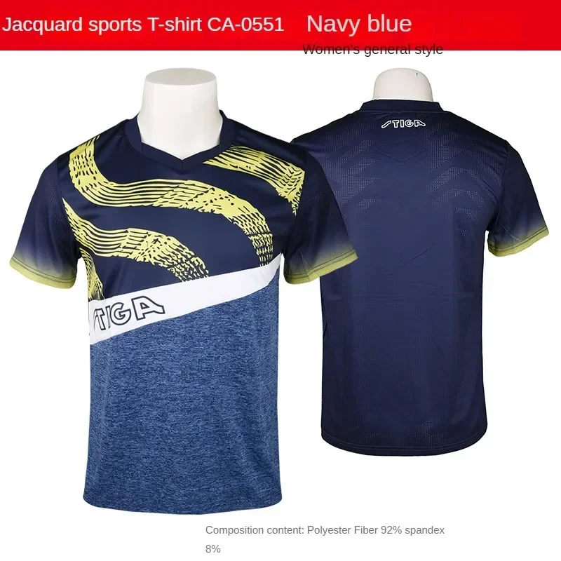 national team Sport jersey stiga Table tennis jersey men women t-shirts T shirt Badminton bottom quick dry top