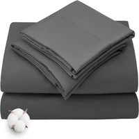 High End Bedding Set 100% Egyptian Cotton 400TC Bed Sheet Set 4/6 Pieces Fitted Sheet Flat Bedsheet With Pillowcase Double Queen 1