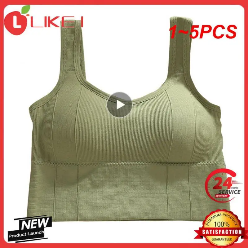 

1~5PCS Thermal Summer New Style Breathable Inner and Outer Wear Vest Women No Steel Ring Gather Sports Underwear Sport Bra