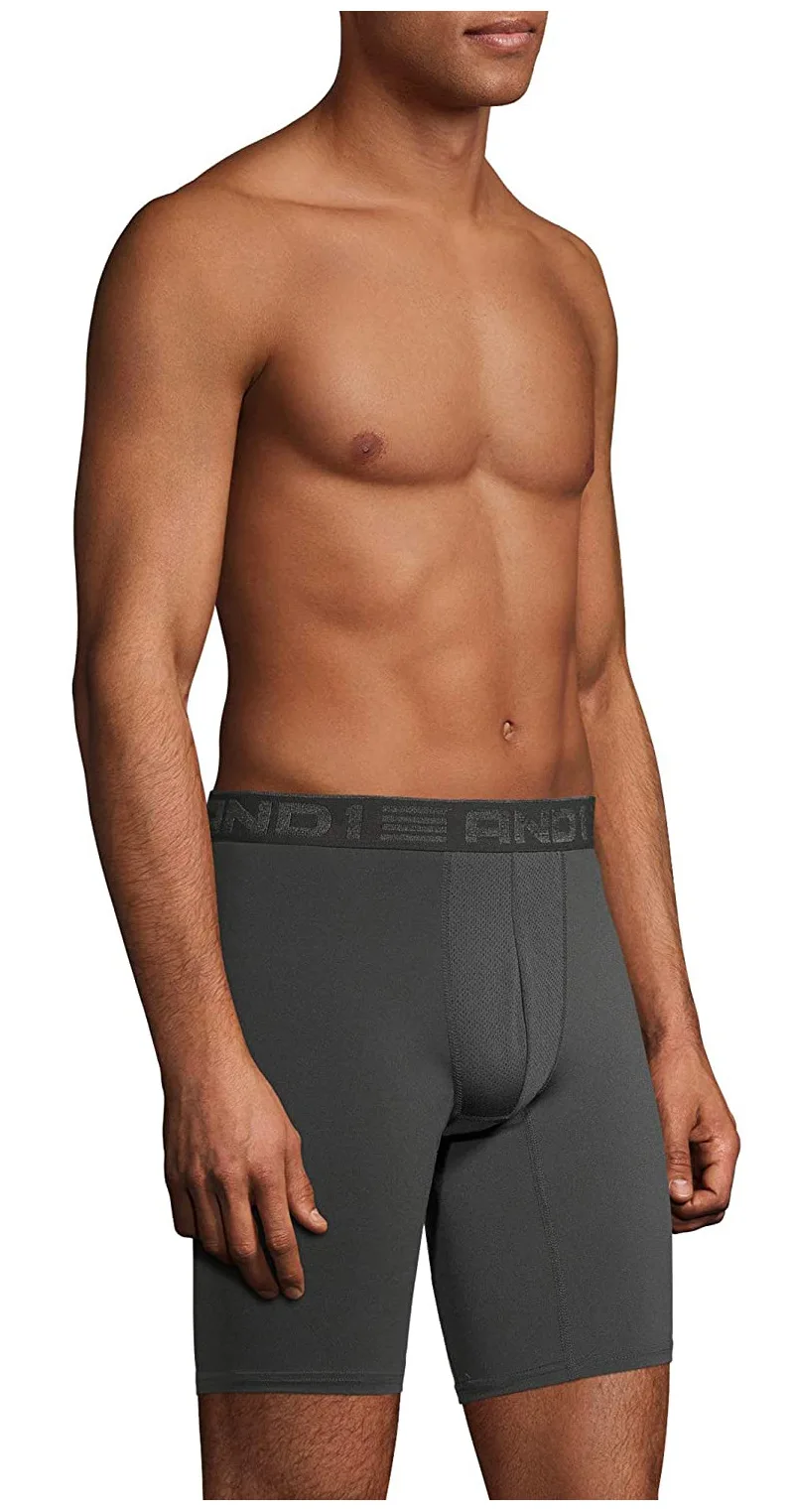 AND1 Men's Performance Compression Boxer Briefs (5 Pack) (All