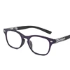 Retro Wood Grain Reading Glasses Men Women Unbreakable Square Full Rim High Quality Magnifying Presbyopic Glasses Blue +150 250 2