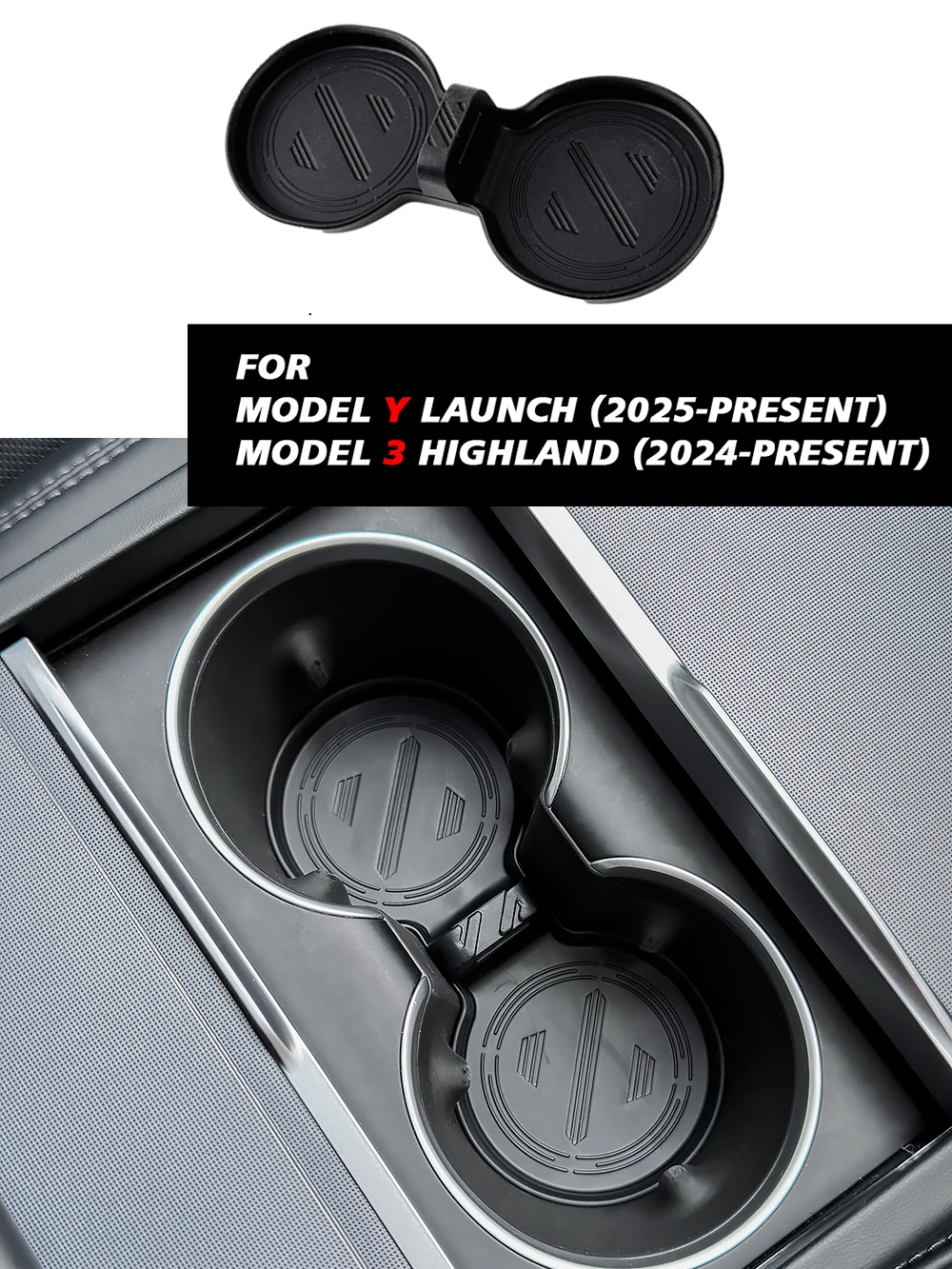 For Tesla Model Y Juniper 2025 Launch Model 3 highland 2024 Water Cup Mat Coaste