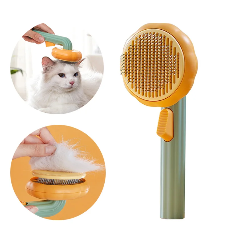 Cat Comb Dog Comb Pet Hair Special Needle Combs Cats Hair Cleaner Self Cleaning Slicker Brush