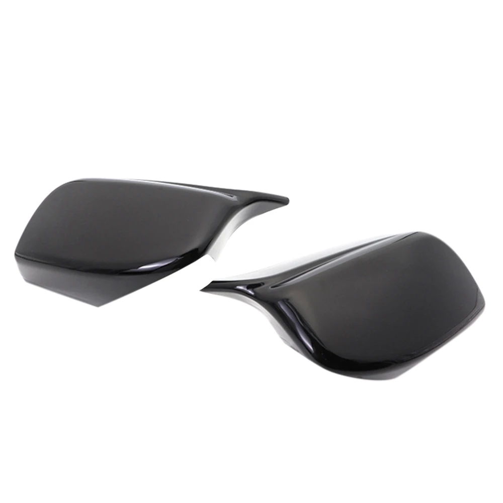 

Car Glossy Black Rearview Side Glass Mirror Cover Trim Rear Mirror Covers Replacement For-BMW E60 E61 E63 E64 2003-2010