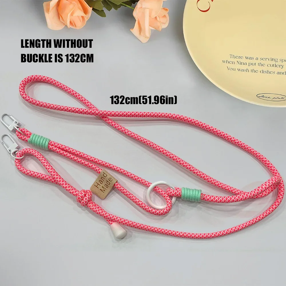 Korean Handwoven Long Crossbody Phone Lanyard Anti-Loss Strap Unisex Accessory