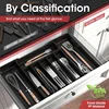 Silverware Expandable Kitchen Drawer Kitchen Organizer TrayAdjustable Pantry Organizer Utensil Cutlery Drawer  for Forks Knives 3