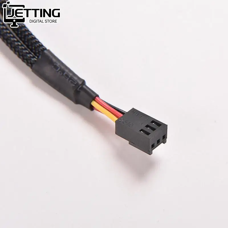 3Pin Female Y-Splitter to Dual 2Pin Male Mainboard Power Cable Adapter PC Computer Case Fan Connect Wire Splitter Convert 1PC