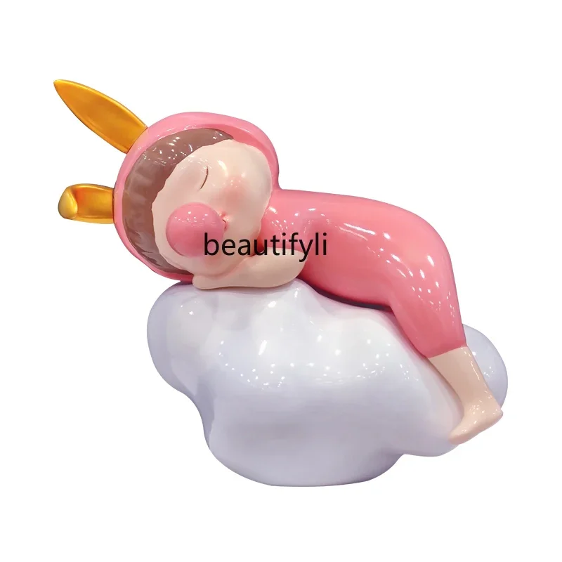 

Bubble Blowing Decoration Creative Hotel Hallway Cartoon Character Sculpture Sales Office Floor Artwork