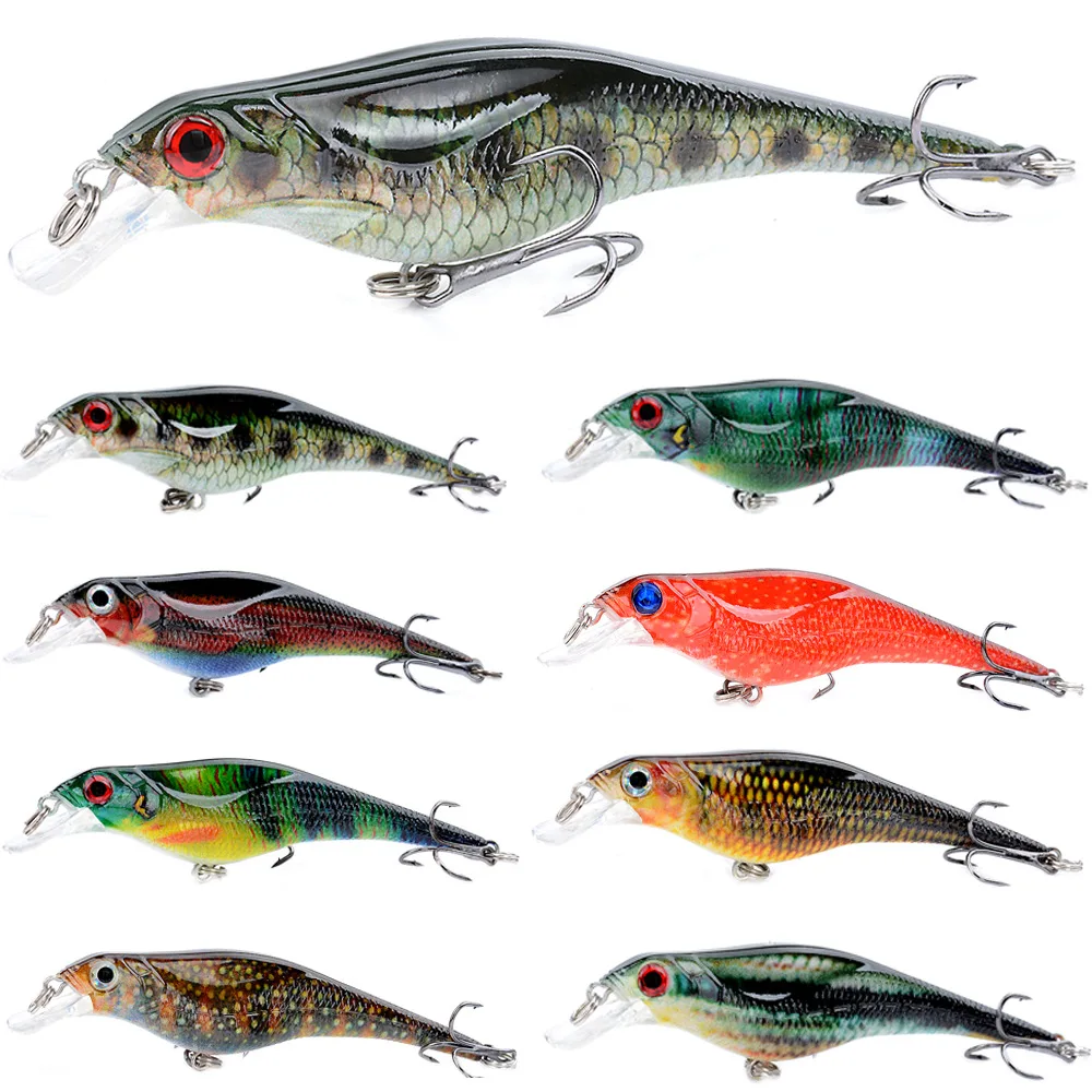 

New Suspension Minnow Ring Bead Subbait 9.6Cm/8g Bait Long Casting Ring Bead UV Printed Fishing Wobbler N11P