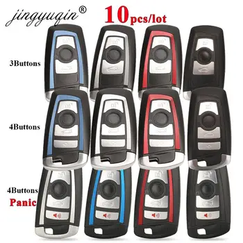 Jinyuqin 10 pz/lotto 3/4 Bottoni Smart Remote Keyless Borsette per BMW F CAS4 Serie 5 Serie 7 Smart Key Fob caso