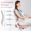 Ergonomic Office Mesh Chair, Liftable High Back Gaming Chair with Lumbar Support, Swivel Desk Chair Seat Depth Adjustable Home 3